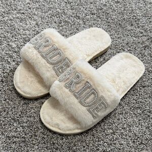 Bride Slippers with Rhinestones